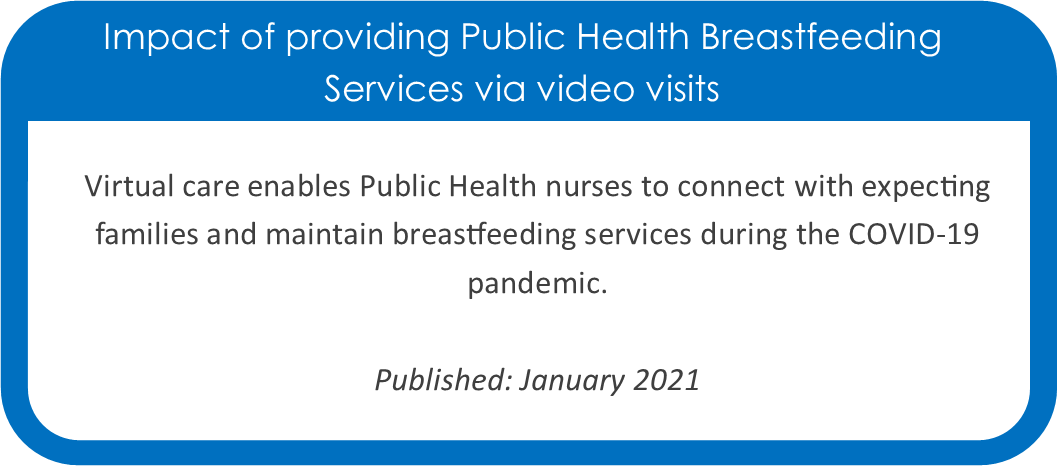 Impact of providing Public Health breastfeeding services via video visits